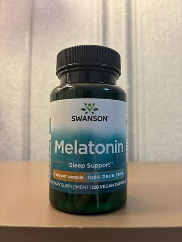 Satılır Swanson markalı Melatonin 3 mg (120 kapsul). Uzunmüddətli