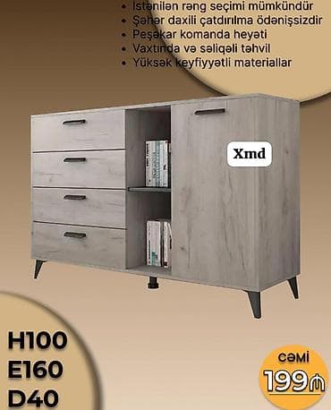 hermes tekstil: Mebel: Komod (çeşidli modellər) Ölçülər: H100 x E80 x D40 sm — 5