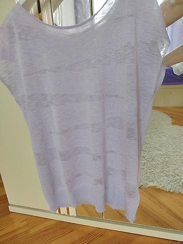 sort: Yüngül trikotaj bluz - Rəng: açıq bənövşəyi/lilac - Model: oversize — 3