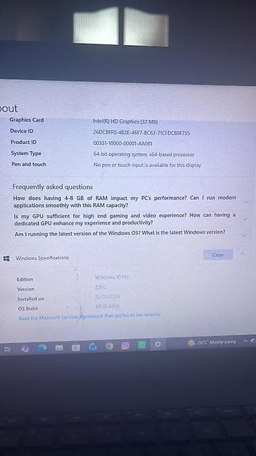 hp g6 2000: HP noutbuk Xüsusiyyətlər: - Ekran: təxmini 15.6" - Prosessor: 64-bit — 3