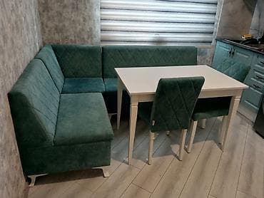 metbex mebelı: Mətbəx üçün, Açılmayan, Dördbucaq masa, 2 stul — 3