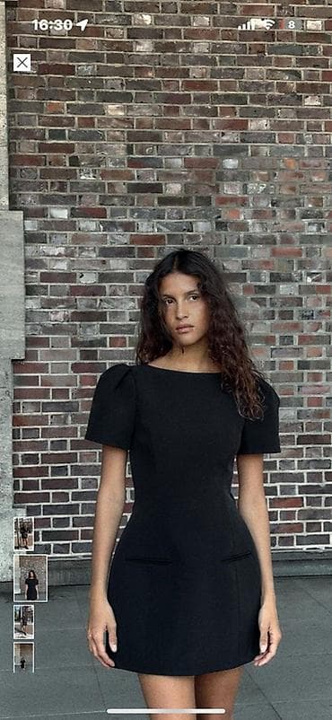 Baş geyimləri: Zara xs Qara mini don - Rəng: klassik qara - Model: qısa — 3