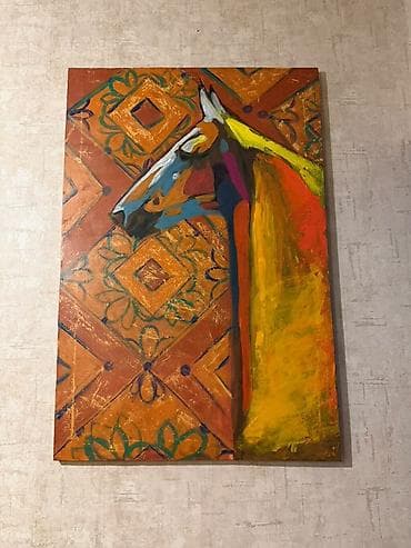 Rəsm əsəri – “At profili”, kətan üzərində akril - Texnika: akril boya