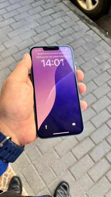 iphone бу купить: IPhone 13, 128 GB, Mavi, Zəmanət, Simsiz şarj, Face ID — 1