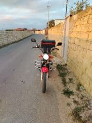 moped model: MX49 motosiklet - Rəng: qırmızı, dekorativ zolaqlar - Model üzərində — 5