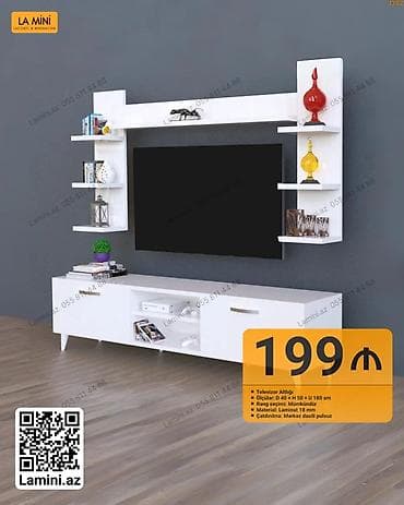 40 tortu: Düz TV altlığı, Polkalı, Laminat — 1