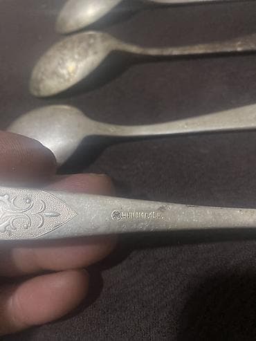 tifani dest: 5 ədəd metal çay qaşığı dəsti - Material: metal ərintisi (üzərində — 1