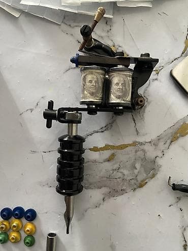 Dövme üçün tam avadanlıq dəsti Məzmun: - Bobin tipli dövme maşını — 2