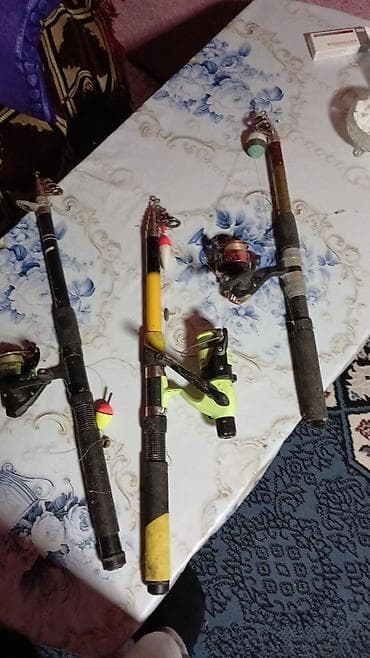 Велосипеды: Balıqçılıq çubuqları və avadanlıq dəsti - 3 ədəd teleskopik — 3