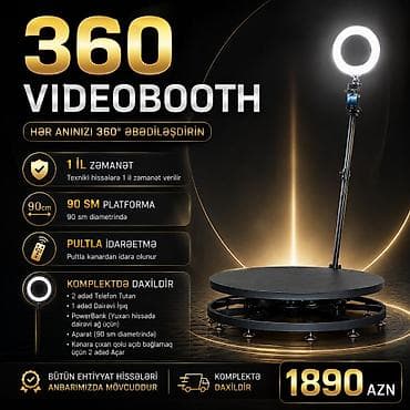 360 Videobooth Texniki Hissələrə 1İL ZƏMANƏT VERİLİR Bütün Ehtiyyat