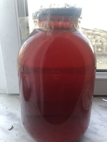 Ev hazırlaması kompot – 3 litrlik - Tərkib: Qara Üzüm caxiri 2 iliy