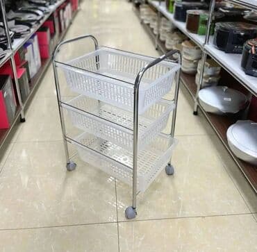 Mətbəx aksesuarları: Meyvə-tərəvəz yiğmaq uçun tekerli şkaf
3 mertebe tekerli — 1