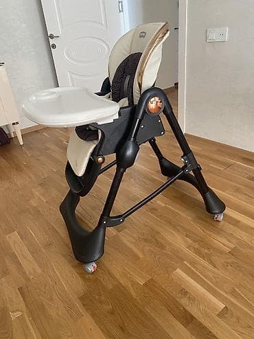 Детский мир: Təcili!!! Burbay çoxfunksiyalı uşaq yemək stulu - Rəng: krem və qara — 10