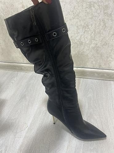 Сапоги: Сапоги, Размер: 39, цвет - Черный, Новый — 4