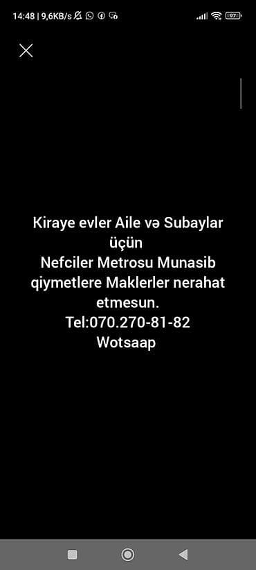 Neftçilər metrosunun yanı – kirayə mənzillər - 1 və 2 otaqlı — 1