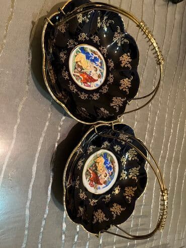 Çay dəstləri və servizlər: Çay dəsti, rəng - Göy, Farfor, Çexiya — 1