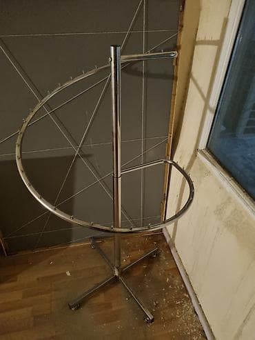 Mağaza üçün dairəvi asqı stendi - Material: paslanmayan polad (xrom lalafo.az -da Mağaza üçün dairəvi asqı stendi - Material: paslanmayan polad (xrom