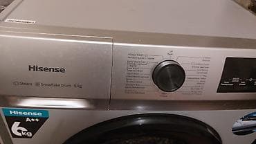 Elektronika: Paltaryuyan maşın Hisense, 6 kq, İşlənmiş, Avtomat, Qurutmasız, Kredit yoxdur — 3
