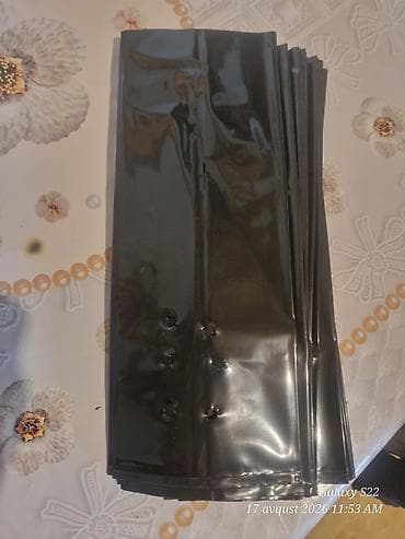 taxta dibcək: Qara rəngli ting kisələri (deşikli) - Material: sıx polietilen (PE) — 1