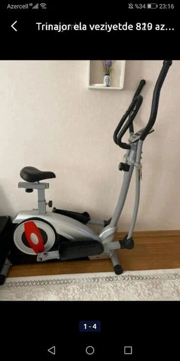 cadır ev: Elliptik trenajor – velotrenajor və stepper funksiyasını birləşdirən — 1