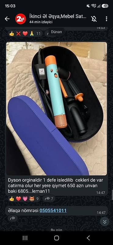 Dyson Airwrap multistyler dəsti - Orijinal məhsul - Dəbdəbəli