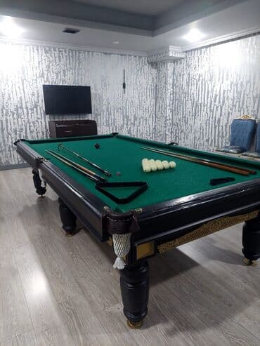 qalatasaray formasi: Bilyard masası – klassik dizayn - Rəng: qara korpus, yaşıl örtük - — 3