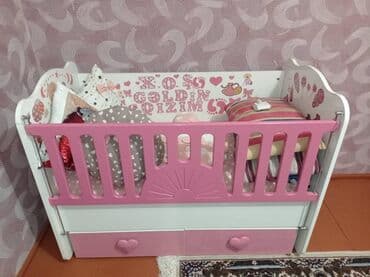 купить круглый стол в баку: Для девочки, Б/у, Колыбель, С матрасом, С механизмом качания — 1