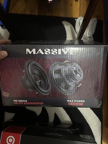 note 50 pro: Avto səs sistemi komplekti - Subwoofer: Massive Audio MS-NEO12, 30 sm — 3