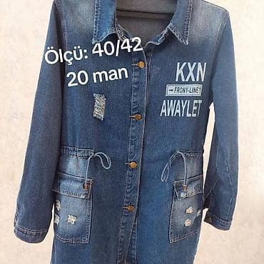 Denim uzun gödəkçə - Ölçü: 40/42 - Qiymət: 20 man Xüsusiyyətlər: - lalafo.az -da Denim uzun gödəkçə - Ölçü: 40/42 - Qiymət: 20 man Xüsusiyyətlər: -