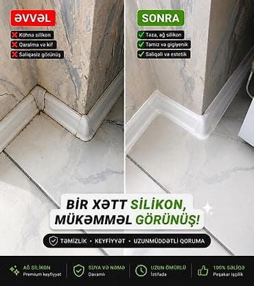 ağ qapilar: Peşəkar silikon xidmətləri – təmiz və səliqəli bitirmə işləri — 3