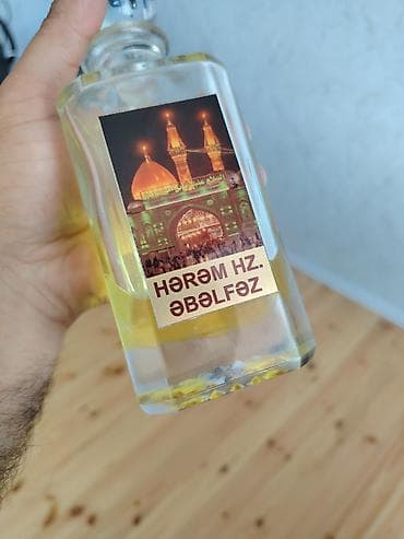 Hərəm Hz. Əbəlfəz ətiri - Şüşə flakon: şəffaf, klassik dizaynlı — 1