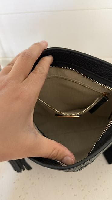 Aksesuarlar və tüninq: Qara çiyin/çapraz asma çantası Tory Burch - Material: xırda teksturalı — 3