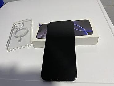 iphone 17 pro max dubay: IPhone 16 Pro Max, 256 GB, Black Titanium, Barmaq izi, Face ID — 2