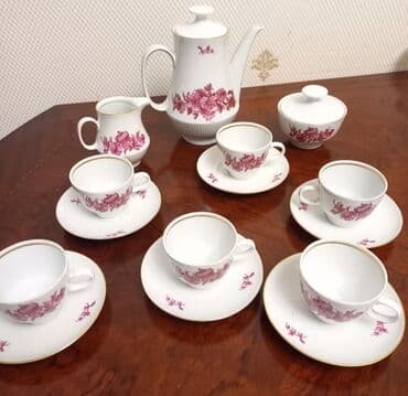 набор посуды: Qəhvə dəsti, Farfor, 6 nəfərlik — 4