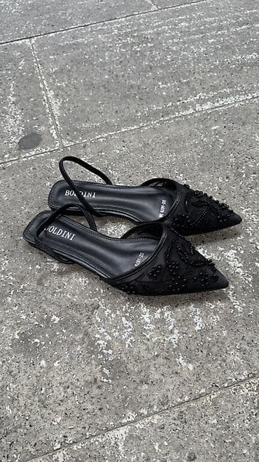 Boldini qadın ayaqqabısı – kəmərli slingback balet/pumps - Dizayn: Ucu — 3