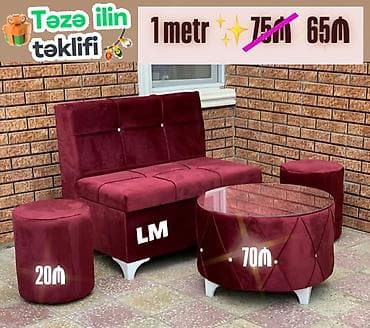 Sifarişlə ev mebeli: Mini-divan, Mətbəx üçün, Yataq otağı üçün, Eyvan üçün, Bazasız, Açılmayan — 1
