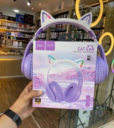 умная колонка алиса купить в баку: "Hoco W42 Cat Ear" bluetooth qulaqlıq. BÜTÜN MALLAR YENIDIR!!!⚜️ Ünvan — 5