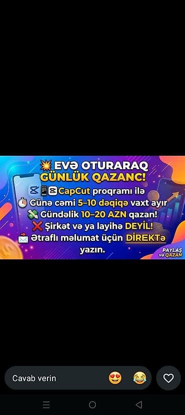 3 birinde printer: Evdən əlavə gəlir imkanı – CapCut ilə qısa vaxtda qazan! - CapCut — 1