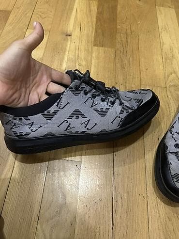 Мужская обувь: Emporio Armani kişi idman ayaqqabısı - Model: EA logolu sneaker - — 3