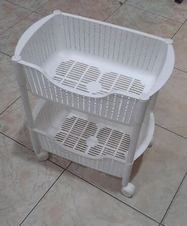 Mətbəx aksesuarları: Meyvə-tərəvəz yiğmaq uçun tekerli şkaf
3 mertebe tekerli — 14