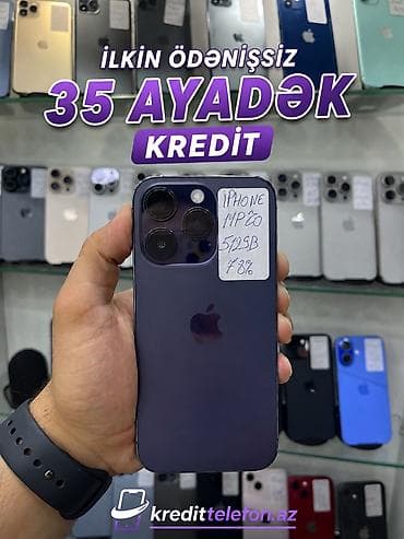apple imac: IPhone 14 Pro, 512 GB, Deep Purple, Zəmanət, Kredit, Simsiz şarj — 1