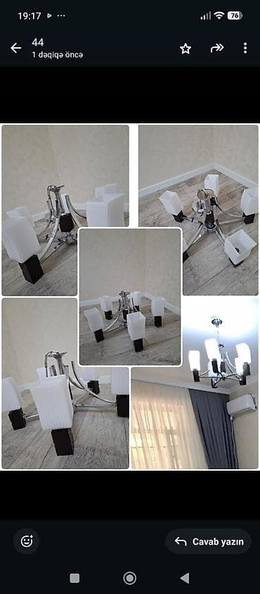 asma tavan: Çılçıraq, 6 lampa, Metal — 1