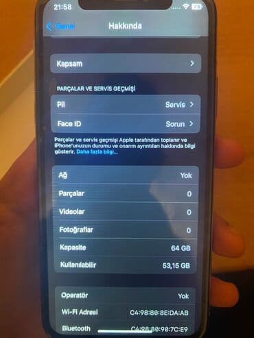Apple iPhone: IPhone X, 64 GB, Gümüşü, Face ID — 3