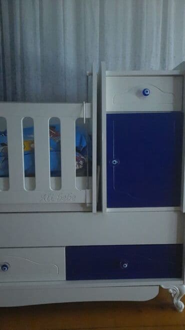 куханная мебель: Для девочки и мальчика, Новый, Четырехугольная, Колыбель, С бортиками, С матрасом, Без механизма качания — 6