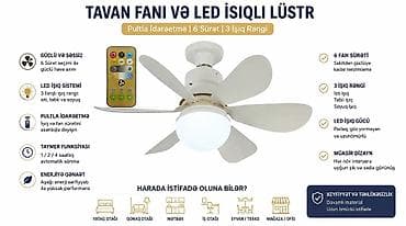 Ev üçün dekor: Led Çılçıraq, 1 lampa — 1