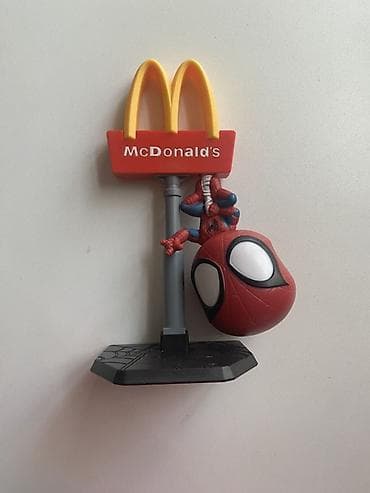 oyuncaq vertalyot: Məhsul: McDonald’s Happy Meal oyuncağı – Spider‑Man temalı masaüstü — 1