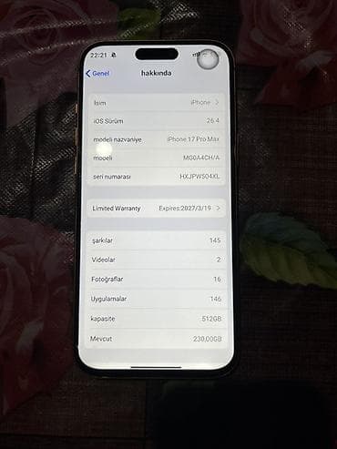 iphone 16 pro max satilir: IPhone 17 Pro Max, 512 GB, Narıncı, Face ID — 6