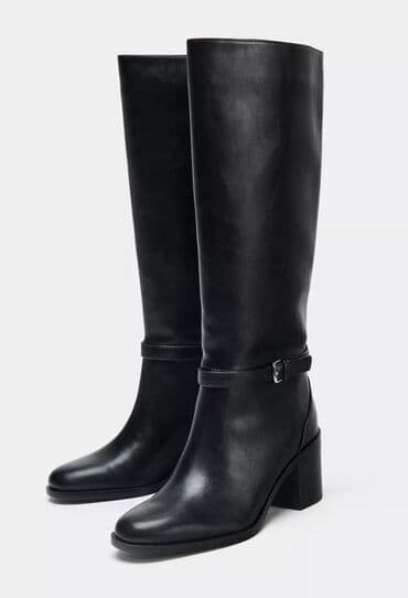 sapaşkiler: Çəkmə, Zara, Ölçü: 37, rəng - Qara, Yeni — 1