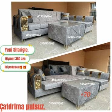 Sifarişlə divanlar: Künc divan, Qonaq otağı üçün, Parça, Bazalı, Açılan, Kitab — 3