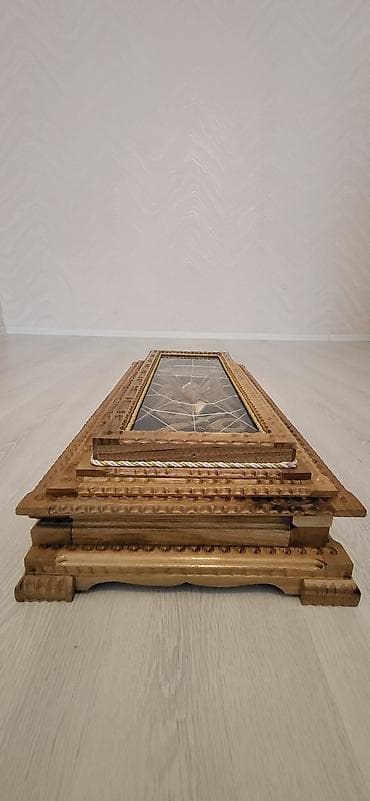 Нарды: Taxta nərd dəsti – əl işi oyma və yandırma naxışlı - Material: bərk — 1